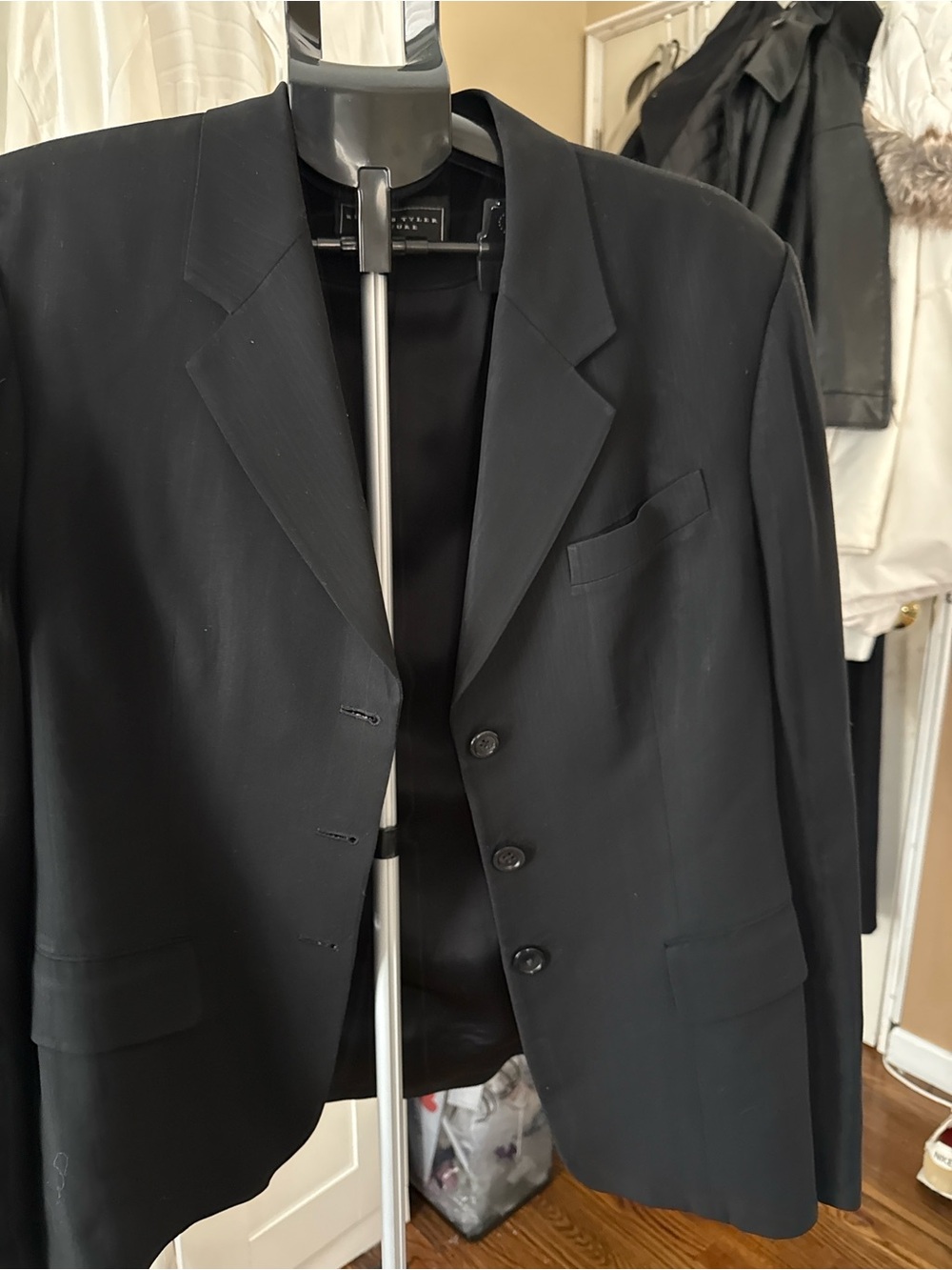 Vintage Richard Tyler Couture  Black Men's Suit Jacket - Three-Button Blazer - Picture 5 of 5